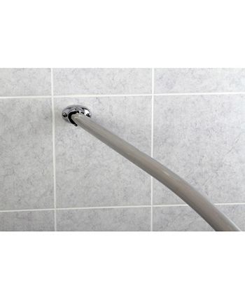 Kingston Brass - Traditional Adjustable Hotel Single Curved Shower Curtain Rod in Polished Chrome