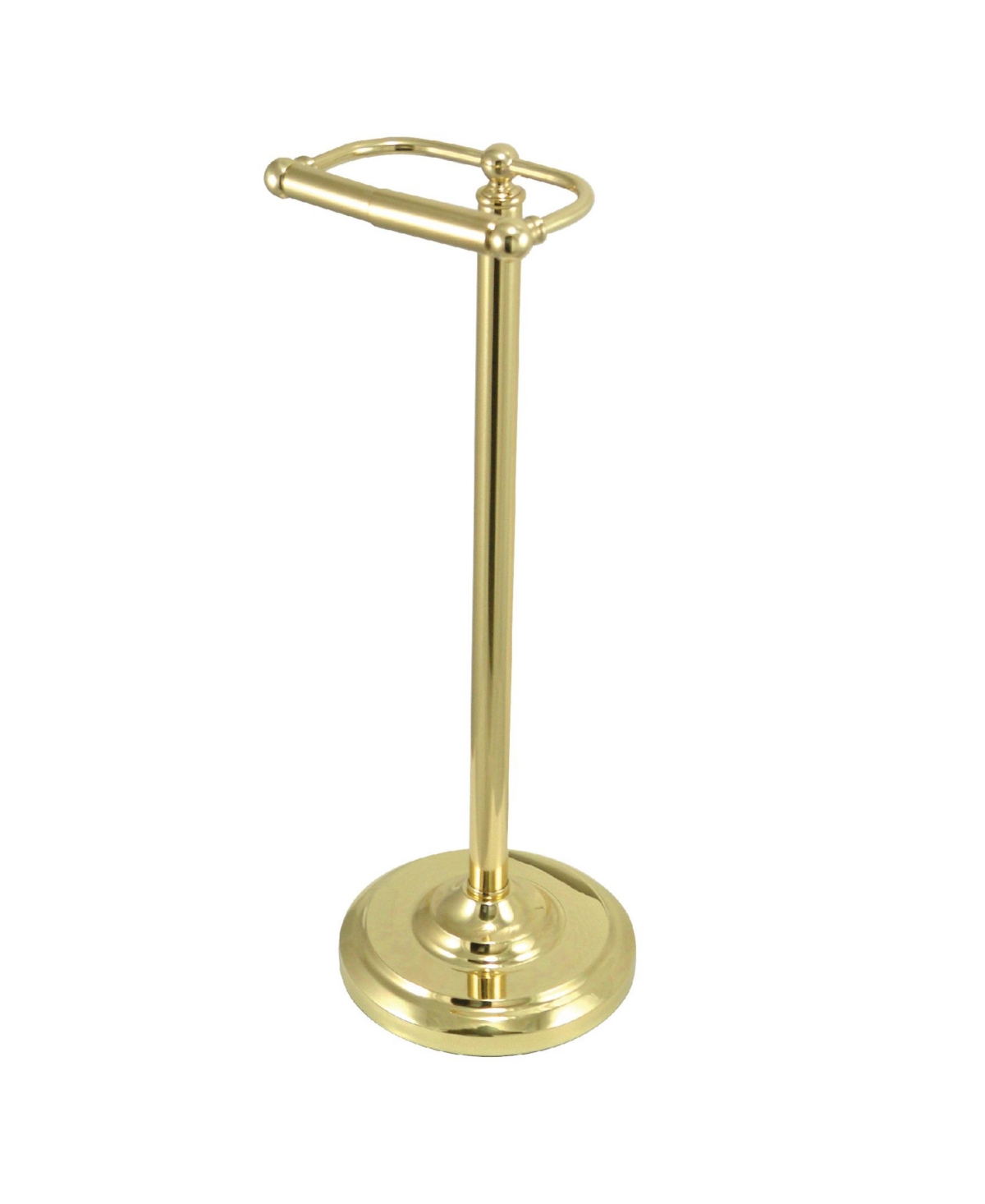 Vintage Pedestal Toilet Paper Holder - Polished Brass