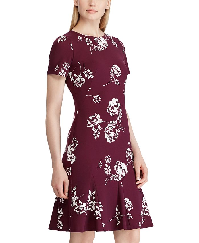 Lauren Ralph Lauren Petite Floral ALine Jersey Dress Macy's
