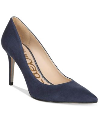 sam edelman navy suede pumps