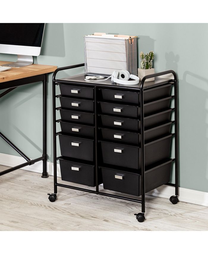 Honey Can Do 10Drawer Rolling Cart, Black Macy's
