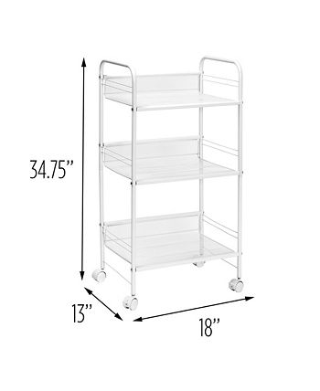 Honey Can Do - 3-Tier Mesh Cart, White