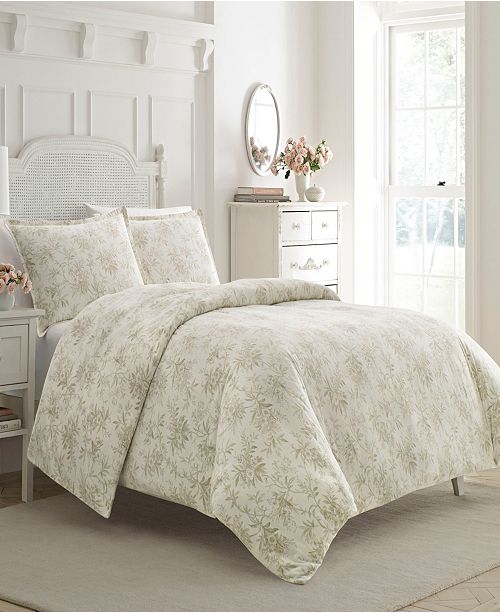 Laura Ashley Faye Toile Flannel King Duvet Set & Reviews Duvet Covers