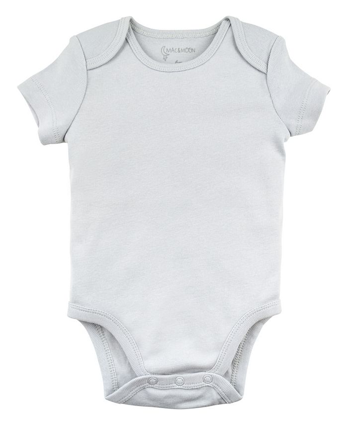 Mac & Moon Baby Boy and Girl 5-Pack Short Sleeve Bodysuits & Reviews ...