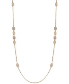 Crystal Pavé Geometric Station 42" Long Necklace