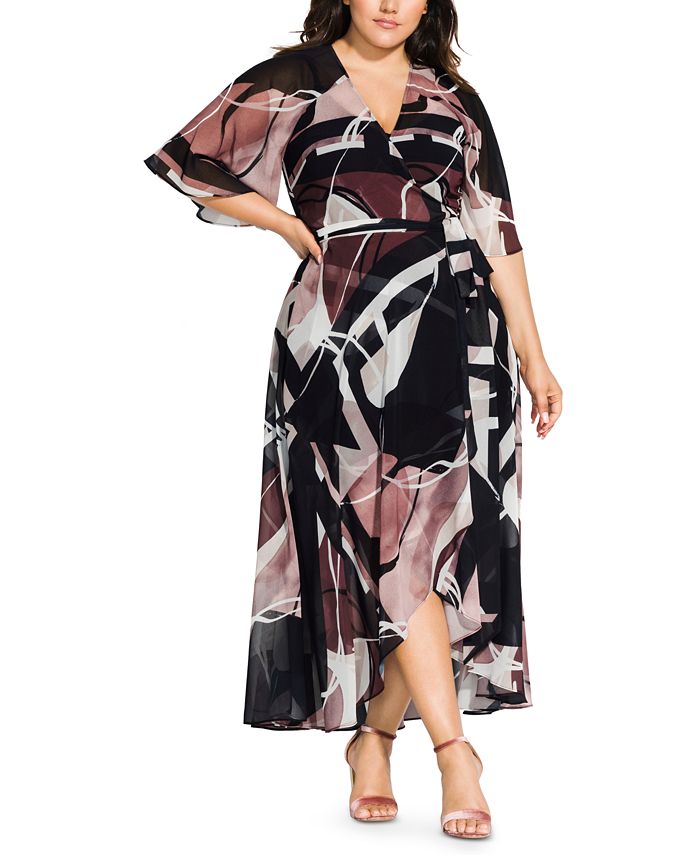 City chic wrap dress 2025