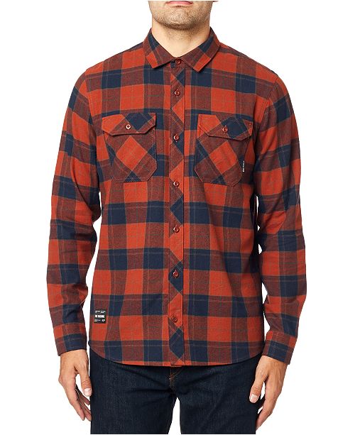 Fox Men S Cotton Long Sleeve Flannel Reviews Casual Button