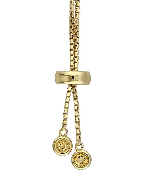 Delmar Citrine (24/5 ct. t.w.) Tassel Bolo Bracelet in 18k Yellow Gold