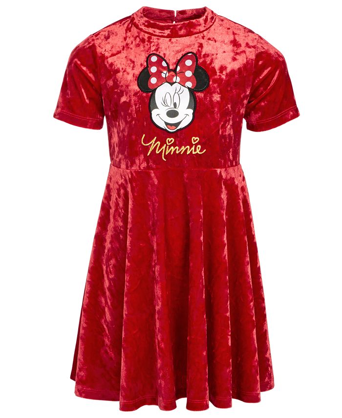 Disney Little Girls Minnie Mouse Velvet Dress Macy s
