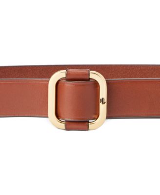 Women's Leather Slide-Buckle Belt