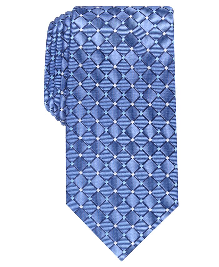 Club Room Men's Classic Grid Tie, Created for Macy's - Macy's