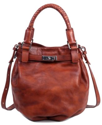 Women's Genuine Leather Pumpkin Bucket Bag