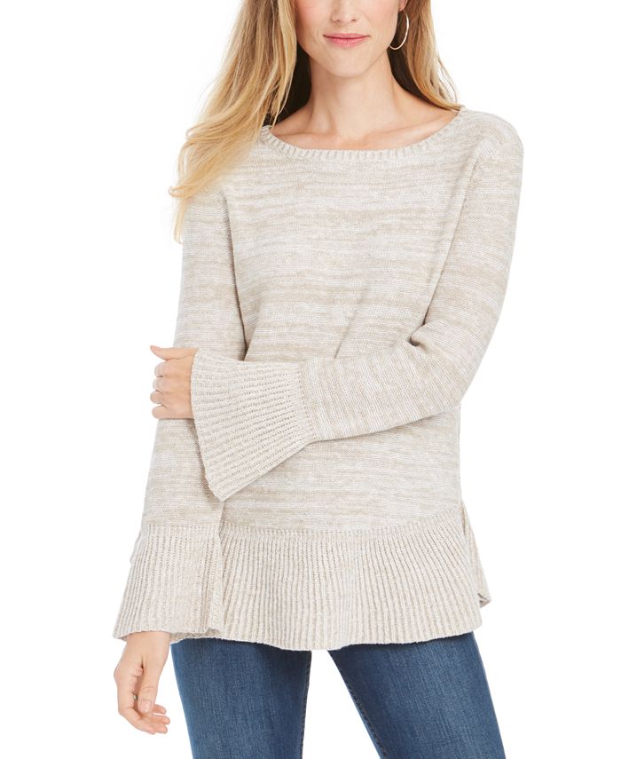 Style & Co Bell Sleeve Marled Knit Sweater, Created for Macy's - Macy's