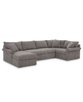 CLOSEOUT! Wedport 4-Pc. Fabric Modular Sectional with Sleeper and Chaise, Created for Macy's