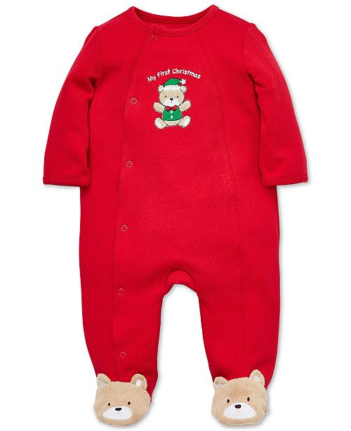 Little Me Baby Boys Cotton Teddy Bear Footed Coverall Reviews