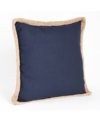 Braided Jute Decorative Pillow, 20" x 20"