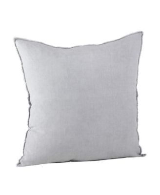 Fringed Linen Decorative Pillow, 20" x 20"