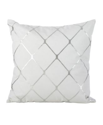 Metallic Diamond Decorative Pillow, 18" x 18"
