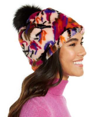 ugg hat with fur pom pom