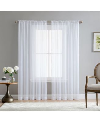 2 Pack Sheer Voile Window Curtain Sheer Panels