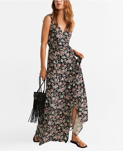 Mango Embossed Flower Dress Reviews Women Macy S