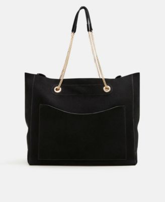 leather shopper bag mango