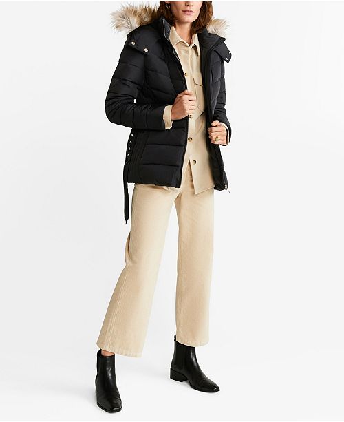 Mango Detachable Hood Down Alternative Coat Reviews