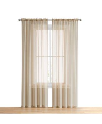 2 Pack Sheer Voile Window Curtain Sheer Panels