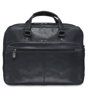 Mancini Beverly Hills Collection Men's Single Compartment Briefcase With Rfid Secure Pocket For 15.6" Laptop In Black