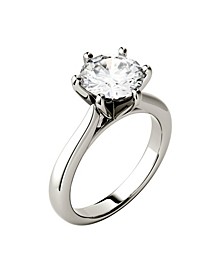 Moissanite Solitaire Engagement Ring 1-9/10 ct. t.w. Diamond Equivalent in 14k White, Yellow or Rose Gold