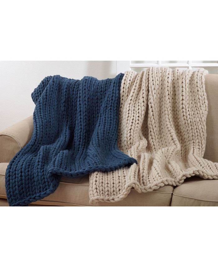Saro Lifestyle Chunky Woven Knit Throw Macy's