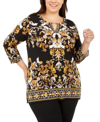 macys jm plus size tops