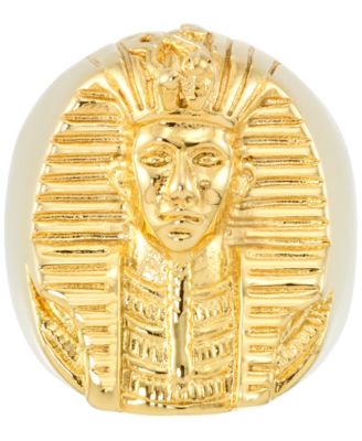 Men's Pharaoh Ring in Yellow Ion-Plated Stainless Steel