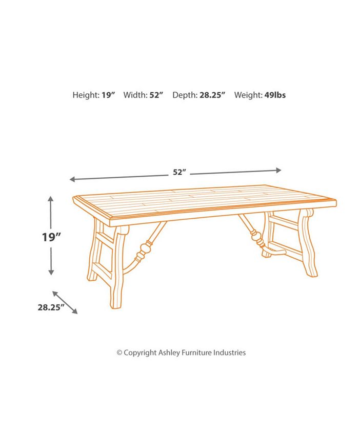 Signature Design By Ashley Ashley Furniture Dazzelton Coffee Table Macy's