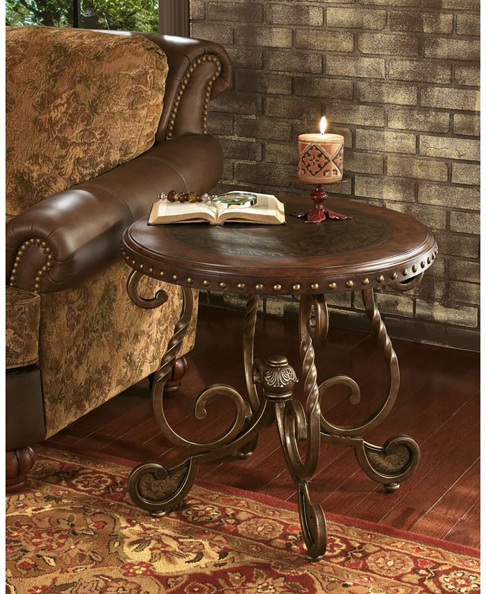Signature Design By Ashley Rafferty Round End Table Macy's