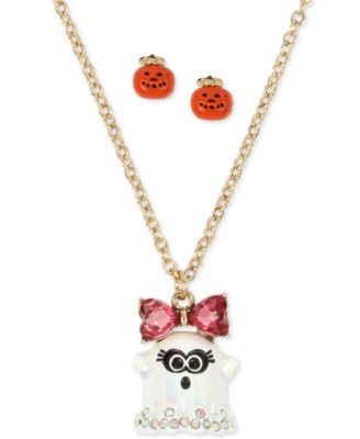 Betsey Johnson Jack O’Lantern Necklace and offers Earrings Set