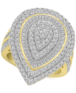 image of Diamond Teardrop Statement Ring (2 ct. t.w.) in 14k Gold