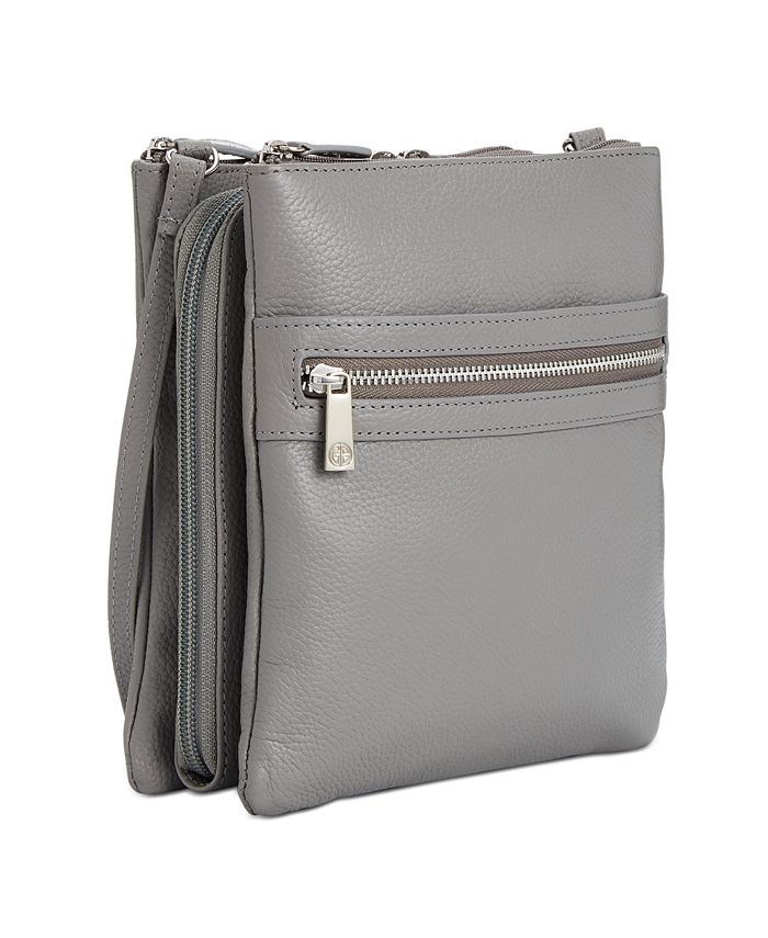 Giani Bernini TripleZip Pebble Leather Dasher Crossbody, Created for