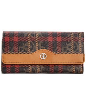  Giani Bernini Plaid Block Signature Receipt Wallet : Clothing,  Shoes & Jewelry