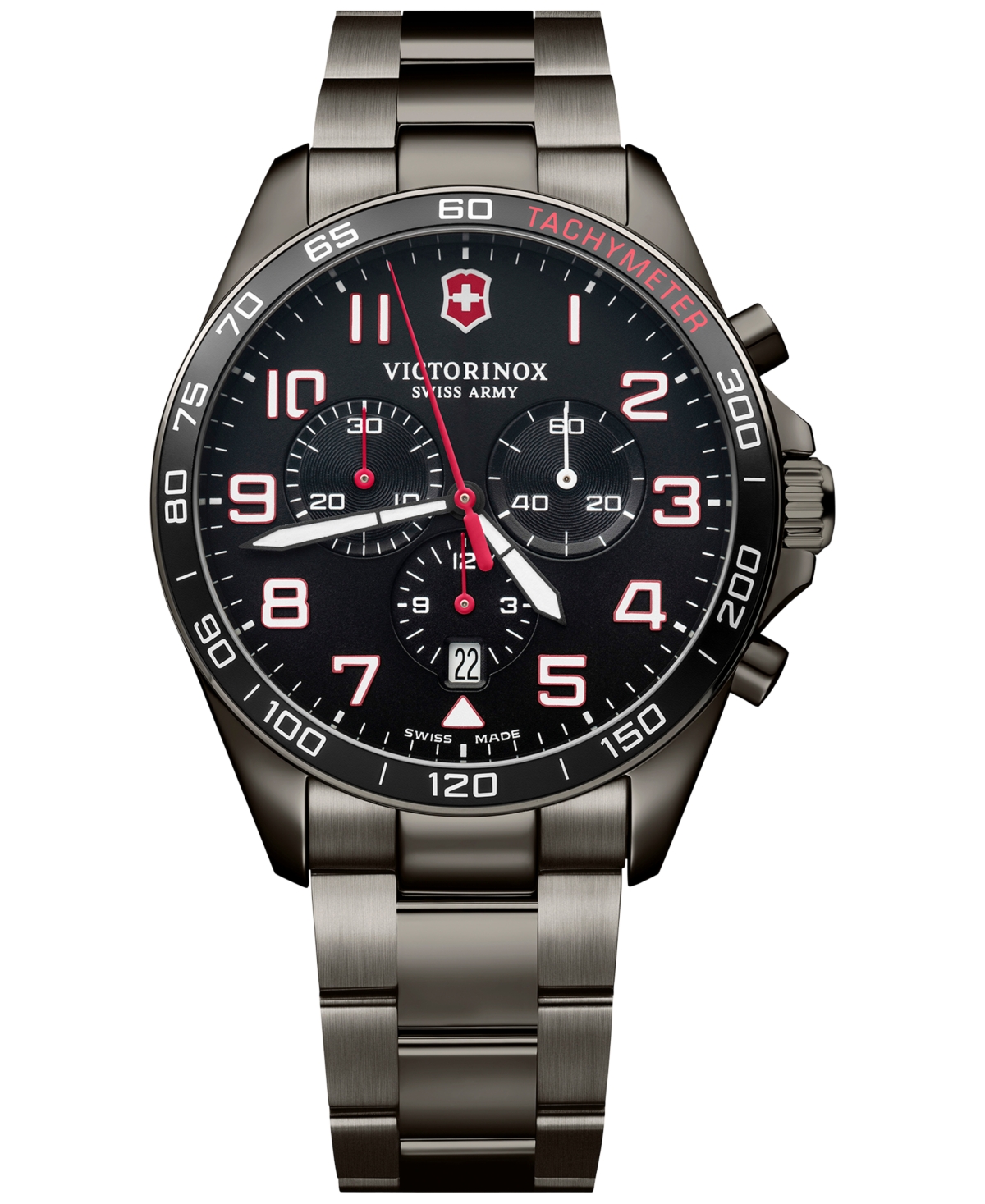Men's Chronograph Fieldforce Sport Gray Pvd Stainless Steel Bracelet Watch 42mm - Gray
