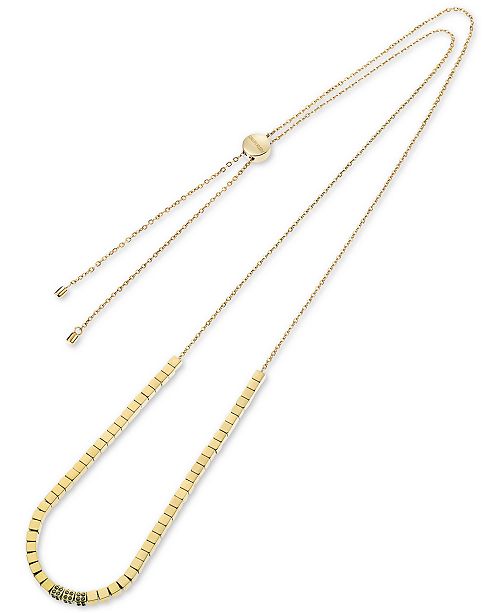 Calvin Klein Swarovski Crystal Adjustable 28 Statement Necklace