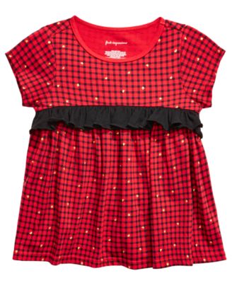 baby girl checked shirt