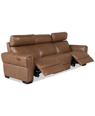 Furniture - Josephia 3-Pc. Leather Sectional with 2 Power Recliners