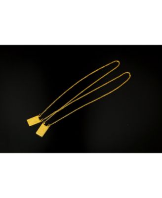 Men's 18k gold Plated Stainless Steel Religious Escapulario Style Reversable Necklace