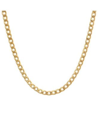 Men's 18k gold Plated Stainless Steel 24" Figaro Style Chain Necklaces