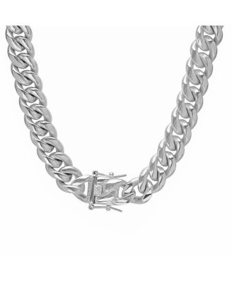 Men's Stainless Steel 30" Miami Cuban Link Chain with 12mm Box Clasp Necklaces