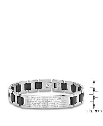 STEELTIME Men s Stainless Steel black Rubber Bracelet with