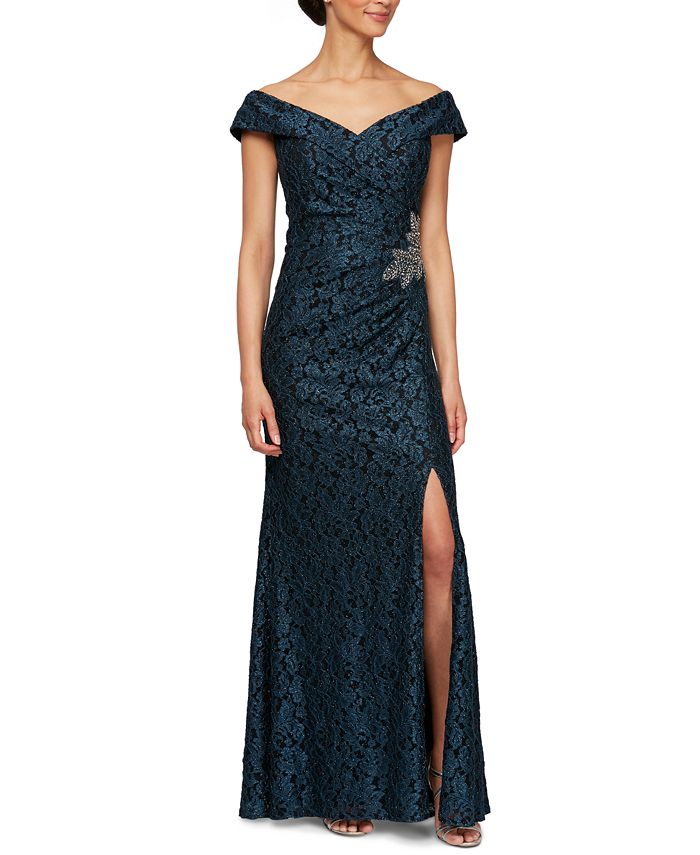 Alex evenings petite draped sweetheart gown discount