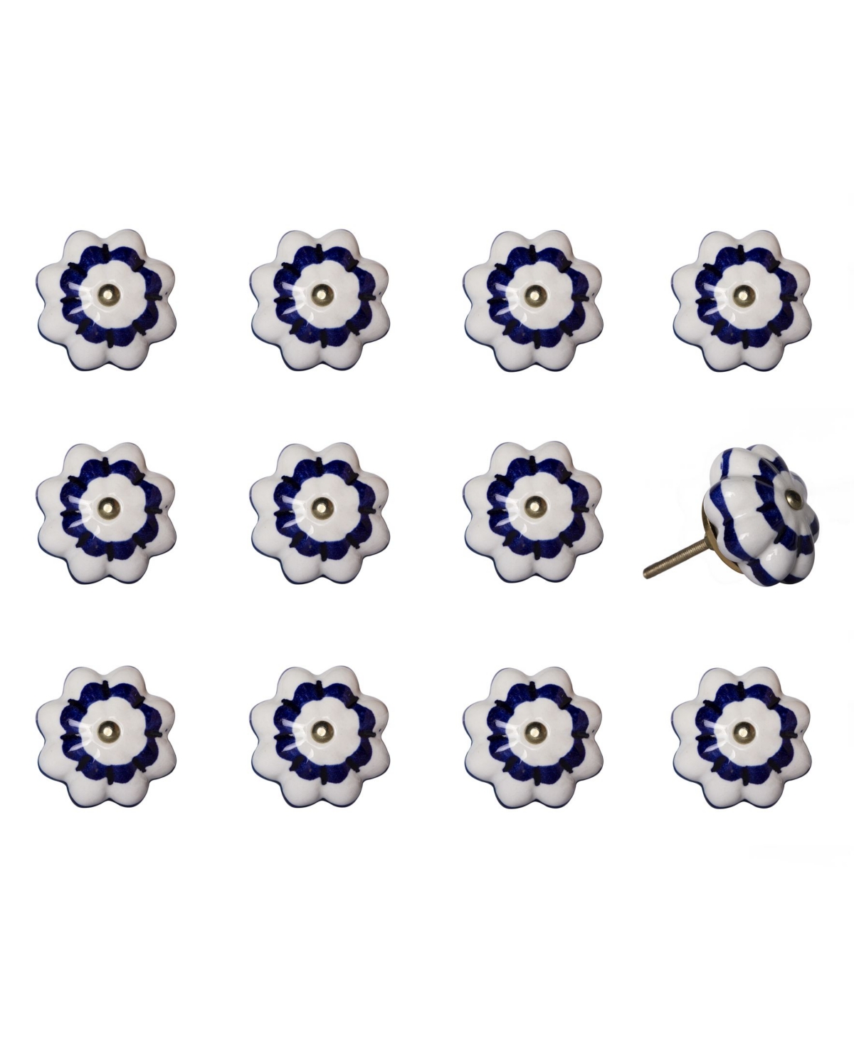 10157445 Knob-It Handpainted Ceramic Knob Set of 12 sku 10157445