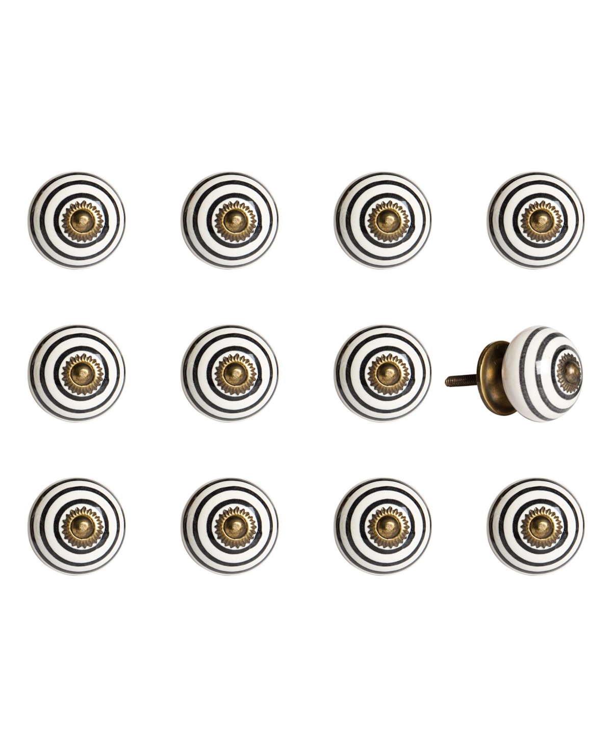 10157467 Knob-It Handpainted Ceramic Knob Set of 12 sku 10157467